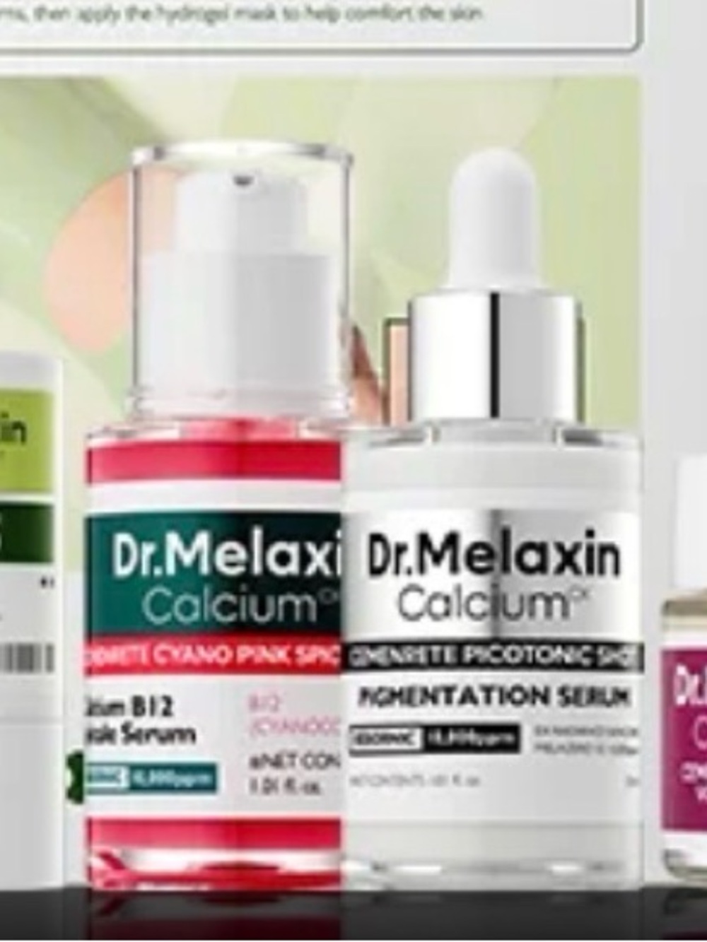 New Dr. Melaxin Pink Spicule Serum & Calcium B12 Smoothing Serum (30ml)